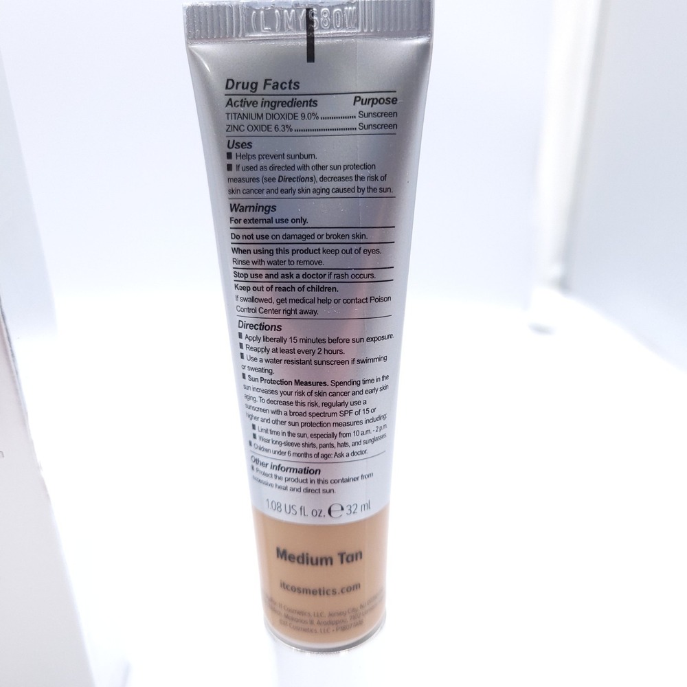 2 x It Cosmetics Your Skin But Better CC Foundation SPF 50 Medium Tan Exp 02/22 - Picture 5 of 7